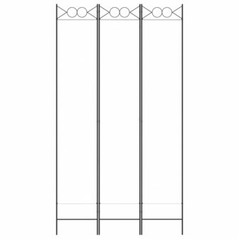 Kamerscherm met 3 panelen 120x220 cm stof wit 3