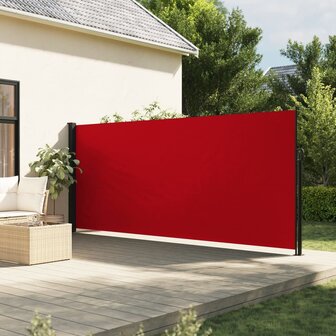 Windscherm uittrekbaar 180x500 cm rood 1