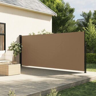 Windscherm uittrekbaar 180x500 cm taupe 1