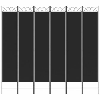 Kamerscherm met 6 panelen 240x220 cm stof zwart 3