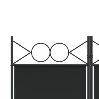 Kamerscherm met 6 panelen 240x220 cm stof zwart 7