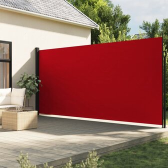 Windscherm uittrekbaar 200x300 cm rood 1