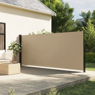 Windscherm uittrekbaar 160x500 cm beige 1