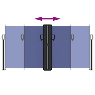 Windscherm uittrekbaar 120x1200 cm blauw 5