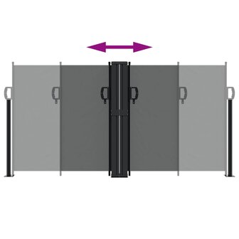 Windscherm uittrekbaar 120x1200 cm antracietkleurig 5