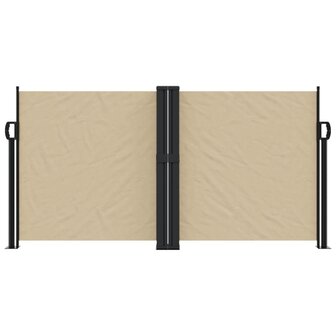 Windscherm uittrekbaar 120x1200 cm beige 3