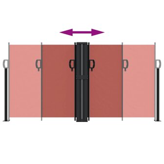 Windscherm uittrekbaar 120x1200 cm terracottakleurig 5