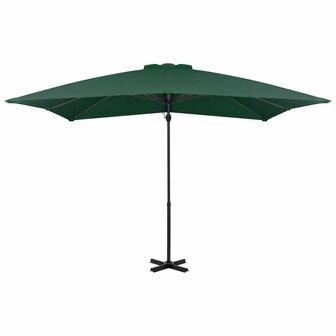 Zweefparasol met aluminium paal 250x250 cm groen 2