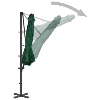 Zweefparasol met aluminium paal 300 cm groen 4