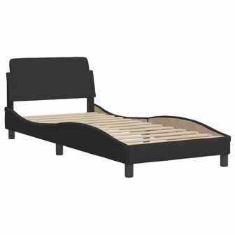 Bed met matras fluweel zwart 80x200 cm 4