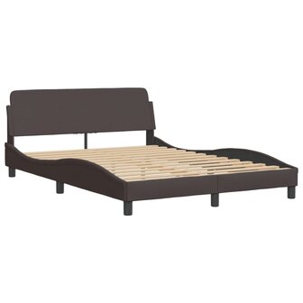 Bed met matras stof donkerbruin 120x200 cm 4