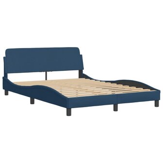 Bed met matras stof blauw 140x190 cm 4