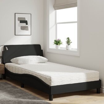 Bed met matras stof zwart 100x200 cm 3