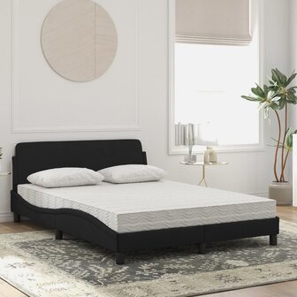 Bed met matras fluweel zwart 120x200 cm 3