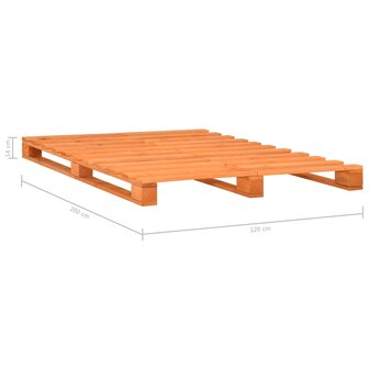 Bedframe pallet massief grenenhout bruin 120x200 cm 7