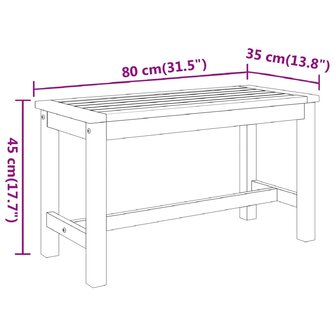 Tuinbank 80x35x45 cm massief acaciahout 7