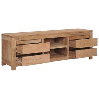 Tv-meubel 115x30x40 cm massief teakhout 3