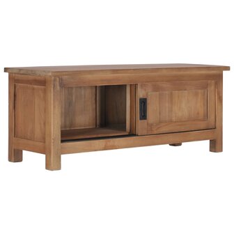 Tv-meubel 90x30x35 cm massief teakhout 2