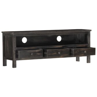 Tv-meubel 120x30x45 cm massief mangohout zwart 3