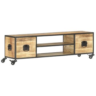 Tv-meubel 130x30x39 cm massief mangohout 1