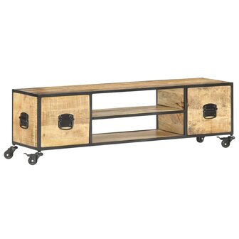 Tv-meubel 130x30x39 cm massief mangohout 10