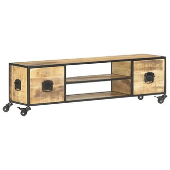 Tv-meubel 130x30x39 cm massief mangohout 11