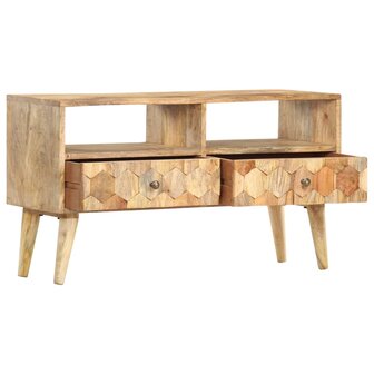 Tv-meubel 90x30x50 cm massief mangohout 3