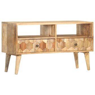 Tv-meubel 90x30x50 cm massief mangohout 10