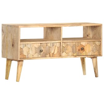 Tv-meubel 90x30x50 cm massief mangohout 12