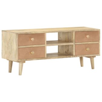 Tv-meubel 110x30x45 cm massief mangohout 9