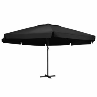 Parasol met aluminium paal 500 cm zwart 1