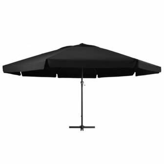 Parasol met aluminium paal 500 cm zwart 2