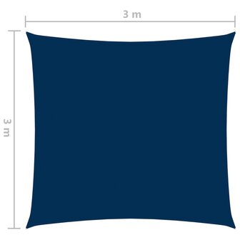 Schaduwdoek vierkant 3x3 m oxford stof blauw 6