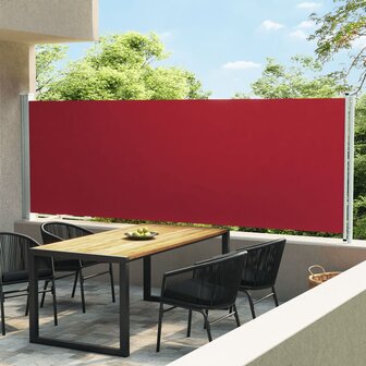 Tuinscherm uittrekbaar 160x600 cm rood 1