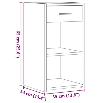 Nachtkastjes 2 st 35x34x65 cm bewerkt hout zwart 11