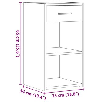 Nachtkastjes 2 st 35x34x65 cm bewerkt hout grijs sonoma eiken 11