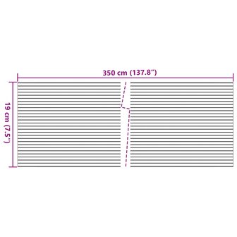 Tuinscherm steenpatroon 35x0,19 m PVC grijs 7