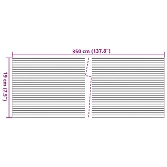 Tuinscherm marmergrindpatroon 35x0,19 m PVC grijs 7