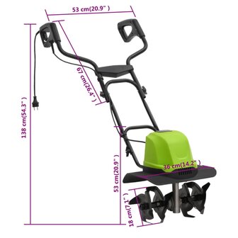 Tuinfrees met 4 messen elektrisch 800 W 9