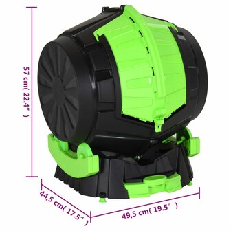 Trommelcomposter 49,5x44,5x57 cm 50 L 11