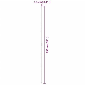 Plantenstaken 30 st 150 cm staal groen 5