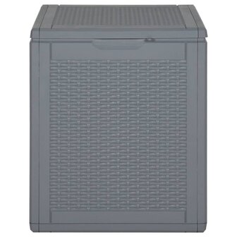 Tuinbox 90 L PP rattan grijs 2