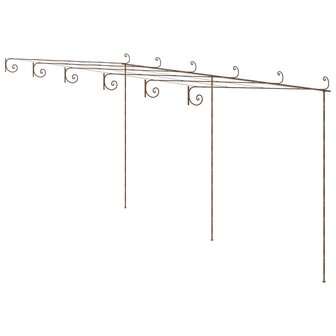 Tuinpergola 6x3x2,5 m ijzer antiekbruin 2