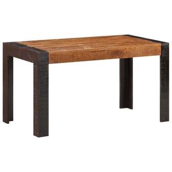 Eettafel 140x70x76 cm massief ruw mangohout 7