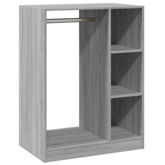 Kledingkast 77x48x102 cm bewerkt hout grijs sonoma eikenkleurig 2