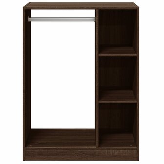 Kledingkast 77x48x102 cm bewerkt hout bruin eikenkleurig 5