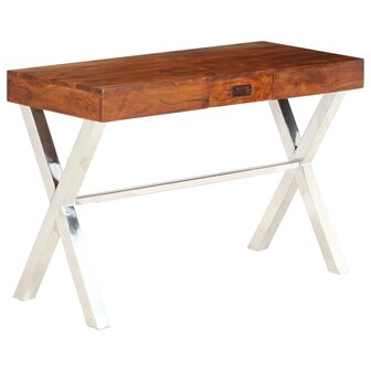 Bureau 110x50x76 cm massief acaciahout en honingafwerking 10