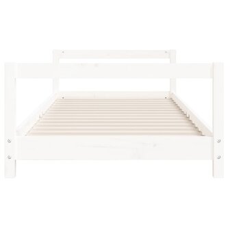 Kinderbedframe 80x200 cm massief grenenhout wit 4