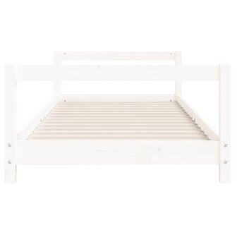 Kinderbedframe 90x200 cm massief grenenhout wit 4