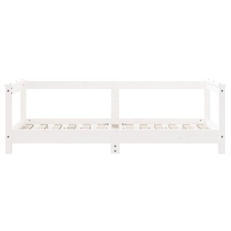 Kinderbedframe 70x140 cm massief grenenhout wit 5